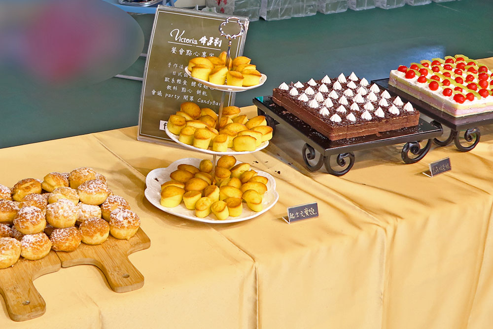 台北教育大學和台南成功大學交流聯合活動上的茶會點心