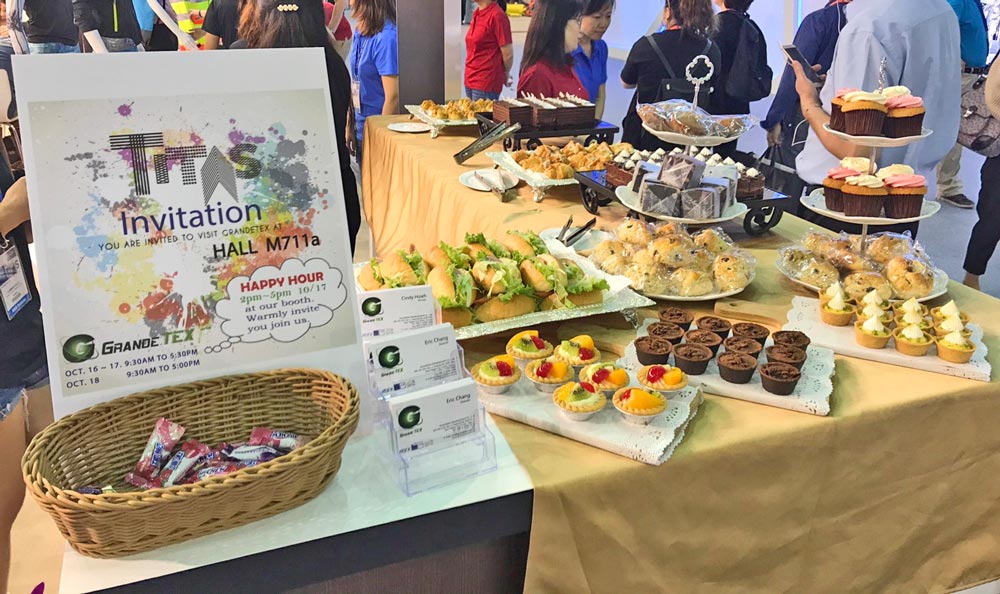 茶會點心準備給參加2017紡織展的人享用