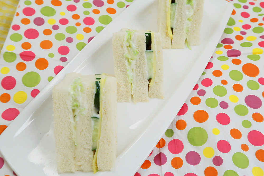 茶會點心-蔬菜蛋三明治(素)