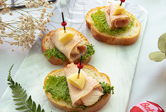 煙燻里肌乳酪開放三明治